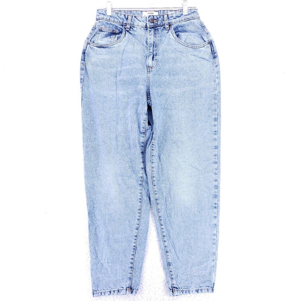 Cotton On Jeans Women Size 6 Blue Denim Straight Stretch Mid Rise Cotton VTG 90s